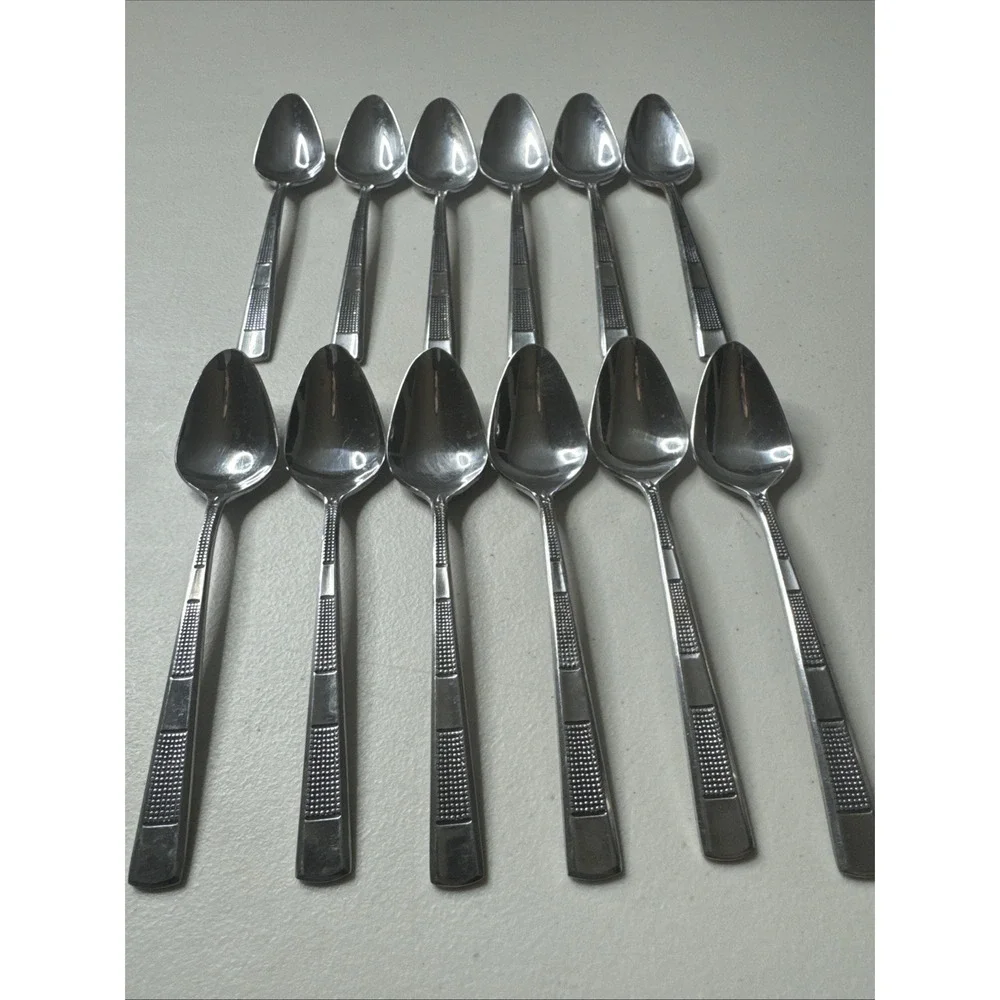 10‎ Vintage Nirzanna By Stanley Robert's Stainless Teaspoons Flatware Japan